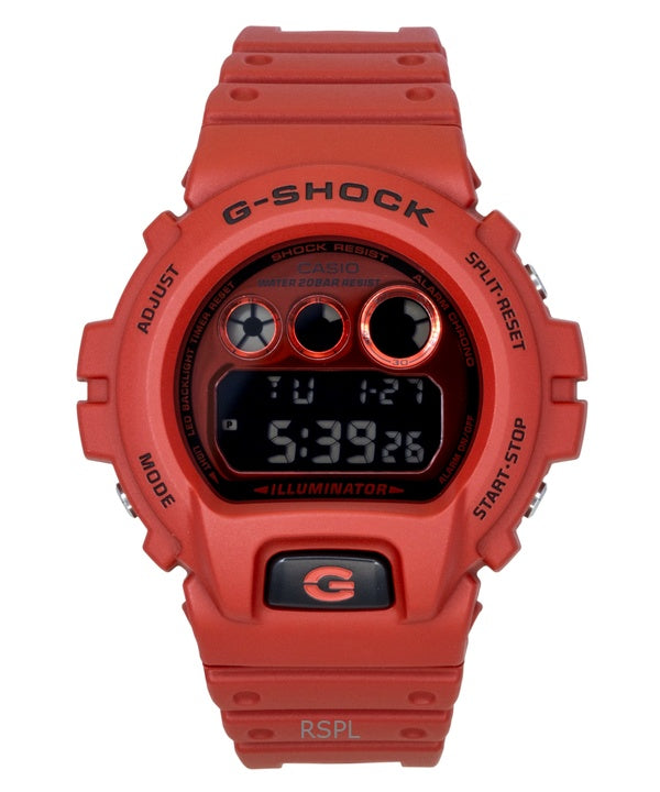 Casio G-Shock Digital Red Bio-Based Resin Strap Quartz DW-6900RRB-4 200M Men's Watch