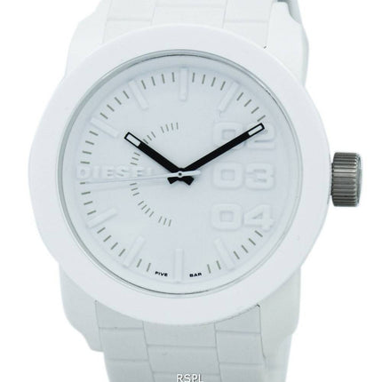 Diesel Double Down White Dial Rubber Strap DZ1436 Men's Watch