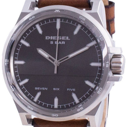 Diesel D-48 Grey Dial Leather Strap Quartz DZ1910 Men's Watch
