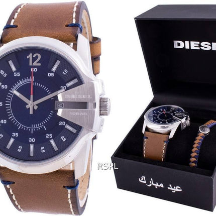 Diesel Master Chief Blue Dial Quartz DZ1925 With Gift Set 100M Men's Watch