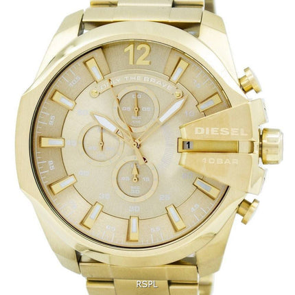 Diesel Quartz Mega Chief Chronograph Gold Tone DZ4360 Men's Watch