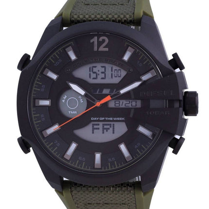Diesel Mega Chief Grey Dial Silicone Quartz DZ4549 100M Mens Watch