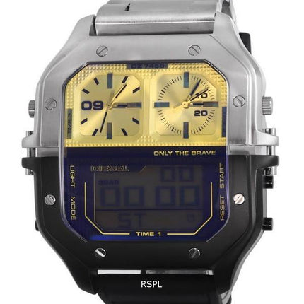 Diesel Clasher Ana-Digi Two-Tone Silicone Quartz DZ7458 Mens Watch