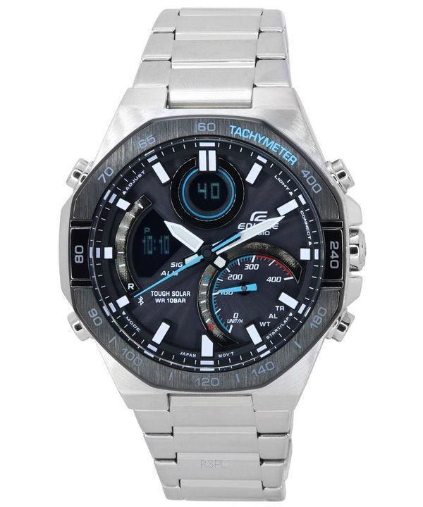 Casio Edifice Mobile Link Analog Digital Grey Dial Solar ECB-950DB-1A 100M Men's Watch