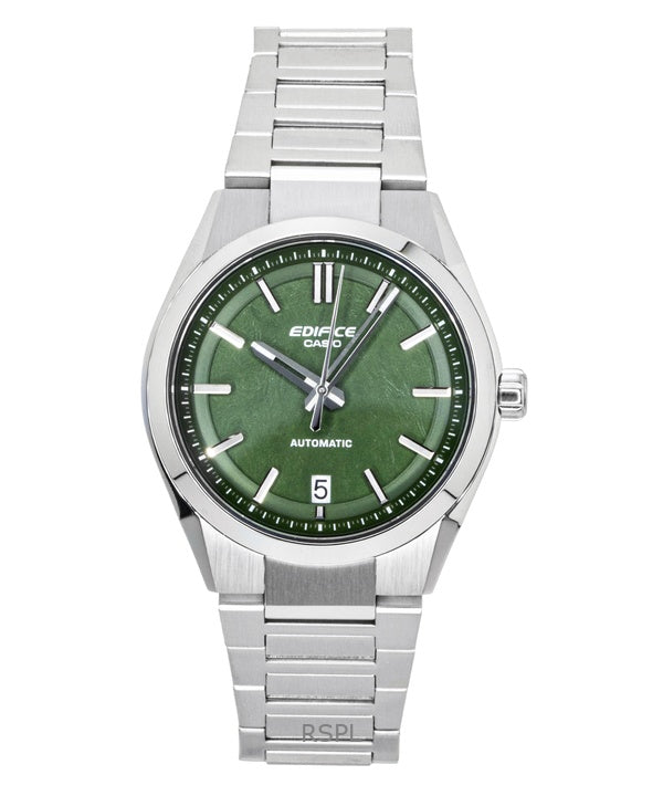 Casio Edifice Analog Stainless Steel Forged Carbon Green Dial Automatic EFK-100D-3A 100M Men's Watch
