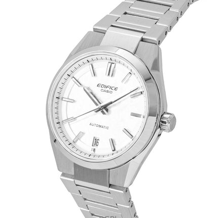 Casio Edifice Analog Stainless Steel Forged Carbon White Dial Automatic EFK-100D-7A 100M Men's Watch