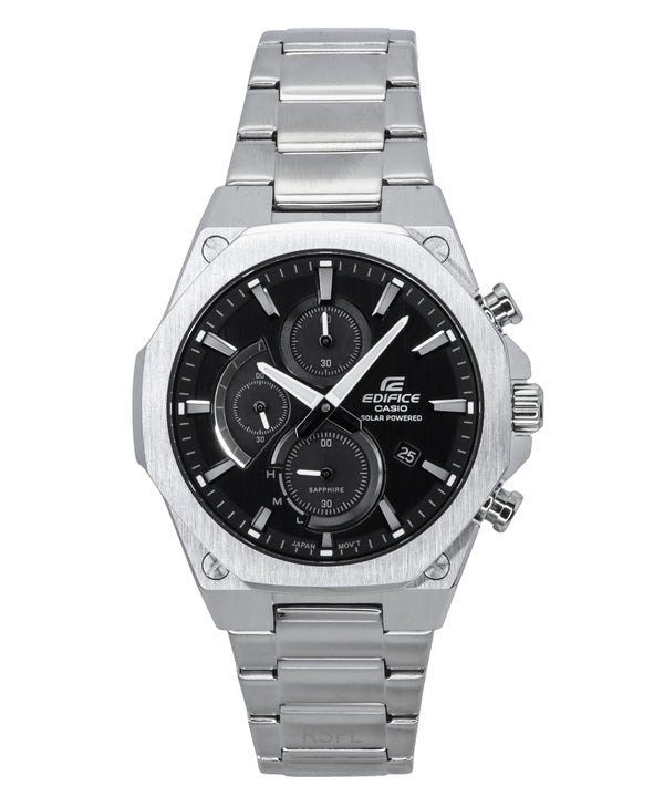 Casio Edifice Slim Line Chronograph Analog Solar EFS-S570D-1A EFSS570D-1 100M Mens Watch