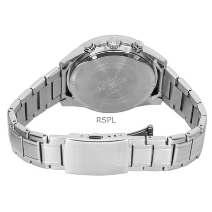 Casio Edifice Analog Standard Chronograph Stainless Steel Turquoise Dial Quartz EFV-610DE-2A 100M Men's Watch