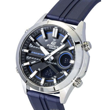 Casio Edifice Analog Digital Resin Strap Black Dial Quartz EFV-C120P-1A2 100M Men's Watch