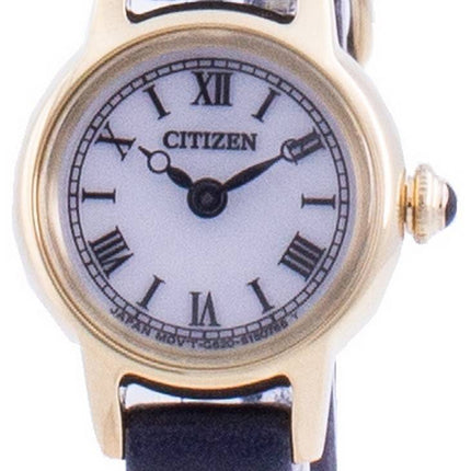 Citizen White Dial Leather Strap Eco-Drive EG2995-01A Women's Watch
