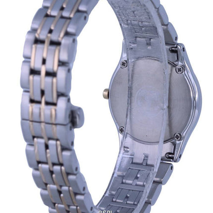 Citizen Analog Two Tone Stainless Steel White Dial Eco-Drive EG3224-57A Womens Watch