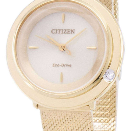 Citizen L Eco-Drive EM0642-87P Analog Diamond Accents Women's Watch