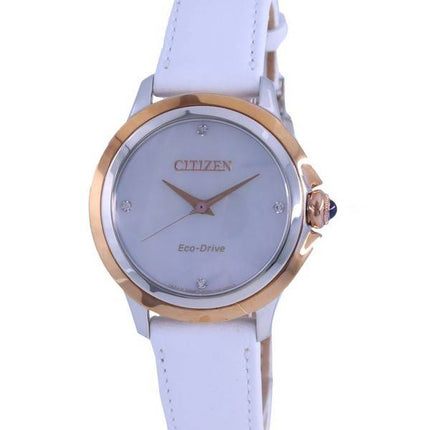 Citizen Ceci Diamond Accents Calf Leather Eco-Drive EM0796-59Y Women's Watch