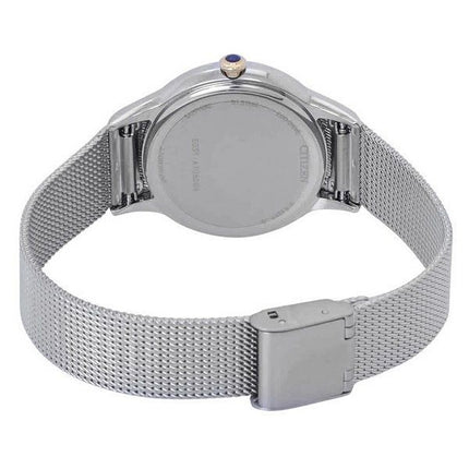 Citizen L Series Eco-Drive Stainless Steel Mesh Silver Dial EM0814-83A Men's Watch
