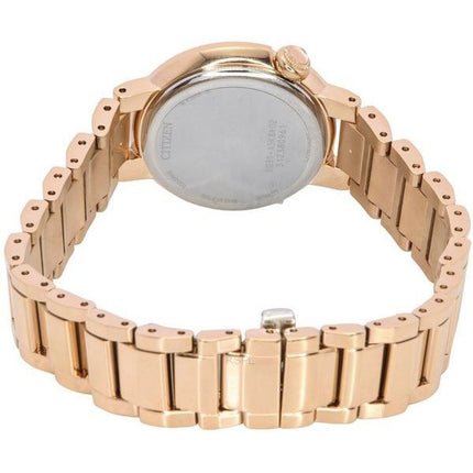 Citizen Eco-Drive Diamond Accents Rose Gold Stainless Steel Mother Of Pearl Dial EM0917-81Y Women's Watch