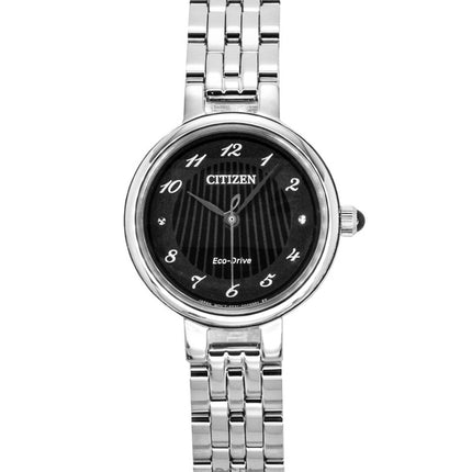 Citizen L Classic Stainless Steel Black Dial Eco-Drive EM0990-81E Women's Watch
