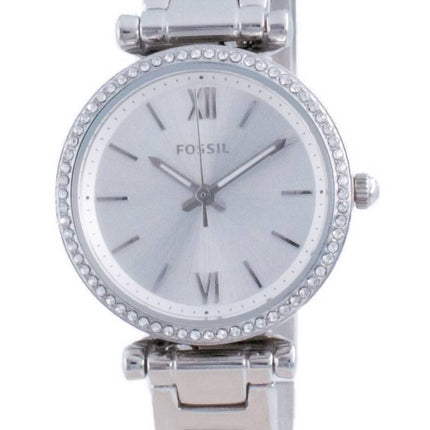 Fossil Carlie Mini Silver Dial Daimond Accents Quartz ES4956 Womens Watch