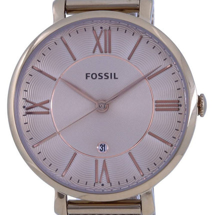 Fossil Jacqueline Rose Gold Tone Stainless Steel Quartz ES5120 Women's Watch