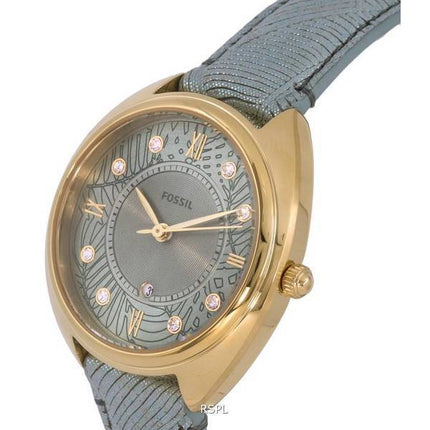 Fossil Gabby Leather Green Dial Quartz ES5163 Womens Watch