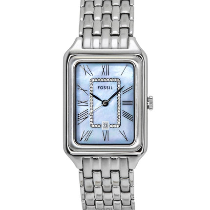 Fossil Raquel Stainless Steel Mother Of Pearl Dial Quartz ES5402 Women's Watch