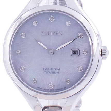 Citizen Super Titanium Diamond Accents Eco-Drive EW2560-86D Women's Watch