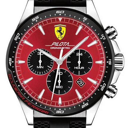 Ferrari Scuderia Pilota Chronograph Quartz 0830595 Mens Watch