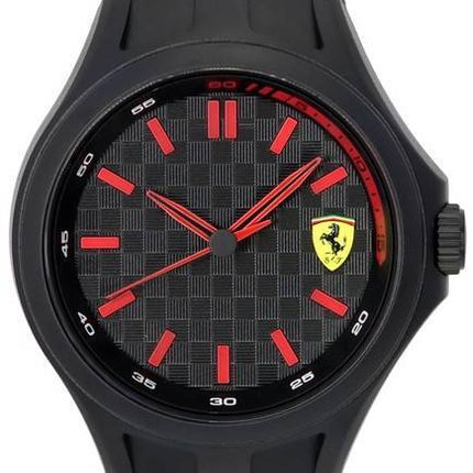 Scuderia Ferrari Pit Crew Silicone Strap Black Dial Quartz 0830643 Men's Watch