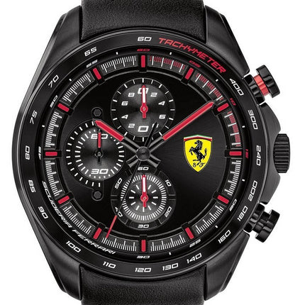 Ferrari Scuderia Speedracer Chronograph Leather Strap Quartz 0830647 Mens Watch