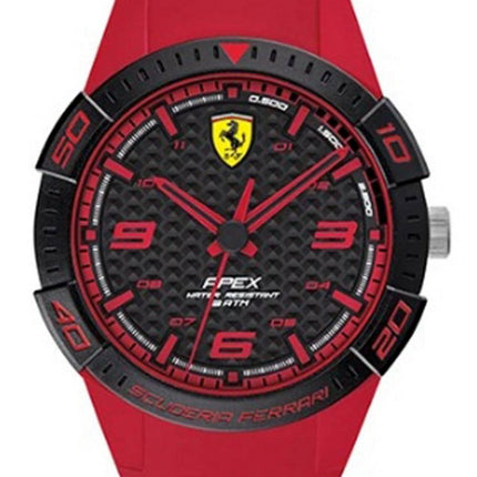 Ferrari Scuderia Apex Black Dial Silicon Band Quartz 0840037 Unisex Watch