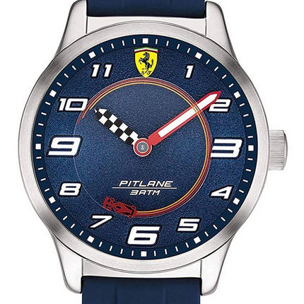 Ferrari Scuderia Pitlane Blue Dial Silicon Band Quartz 0860015 Unisex Watch