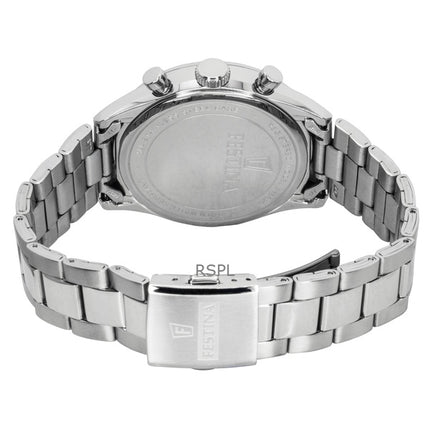 Festina Timeless Chronograph Stainless Steel White Dial Quartz F16820-Q Men's Watch
