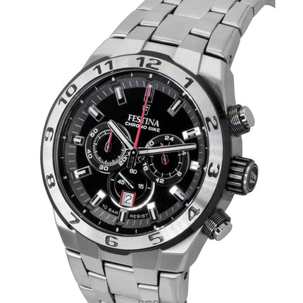 Festina Chrono Bike Chronograph Stainless Steel Black Dial Quartz F20670-6 100M Men's Watch