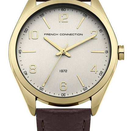 FCUK Grey Dial Leather Strap Quartz FC1304TG Womens Watch