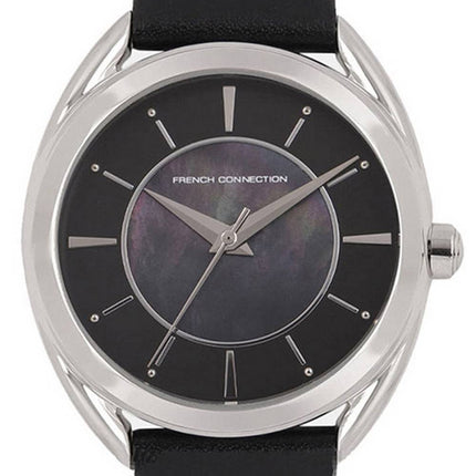 FCUK Black Dial Leather Strap Quartz FCS1000BB Womens Watch