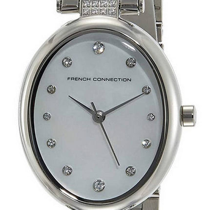 French Connection Crystal Accents Stainless Steel Quartz FCS1012SM Womens Watch