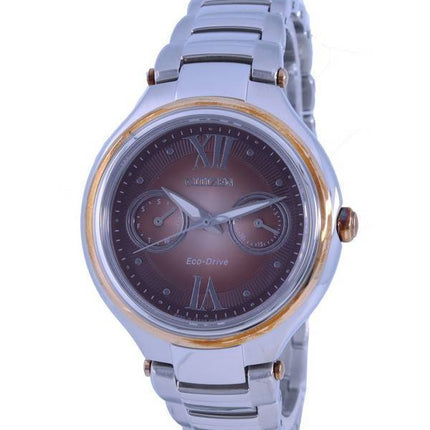 Citizen Brown Dial Stainless Steel Eco-Drive FD4007-51W Women's Watch