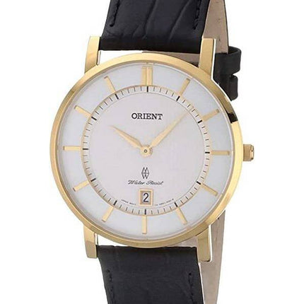 Orient Classic Leather Strap Dressy White Dial Quartz FGW01002W0 Men's Watch