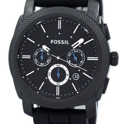 Fossil Machine Chronograph Black Silicone Strap FS4487 Men's Watch