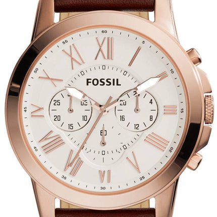 Fossil Grant Chronograph Brown Leather FS4991 Men's Watch