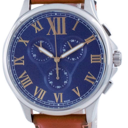 Fossil Monty Chronograph Leather Quartz FS5640 Mens Watch