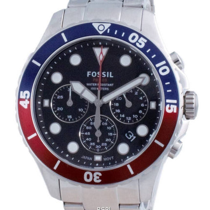 Fossil FB-03 Chronograph Black Dial Stainless Steel Quartz FS5767 100M Mens Watch