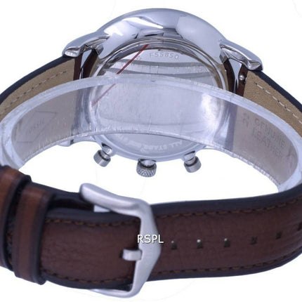 Fossil Minimalist Chronograph Leather Blue Dial Quartz FS5850 Mens Watch