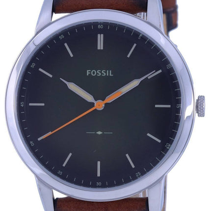 Fossil The Minimalist Green Dial Leather Strap Quartz FS5870 Men's Watch
