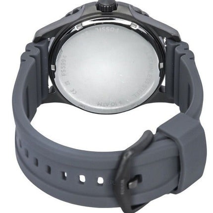 Fossil Blue Dive Silicone Strap Grey Dial Quartz FS5994 100M Men's Watch