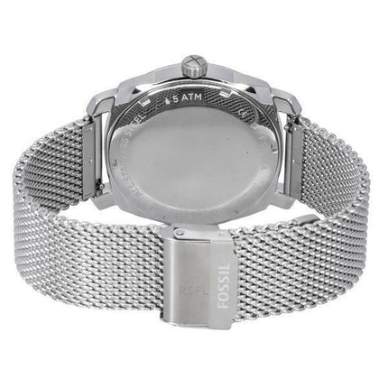 Fossil Machine Stainless Steel Burgundy Dial Quartz FS6014 Men's Watch