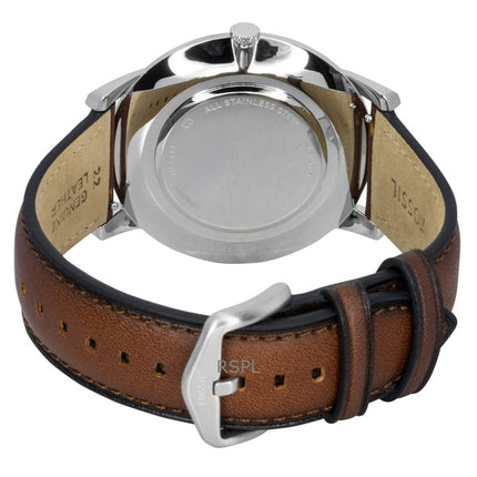Fossil Minimalist Leather Strap Green Dial Quartz FS6094 Men's Watch
