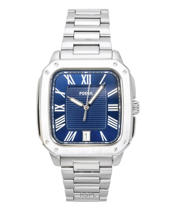 Fossil Crosby Stainless Steel Blue Dial Quartz FS6121 Men's Watch