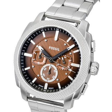 Fossil Machine Chronograph Stainless Steel Brown Dial Quartz FS6144 Men's Watch