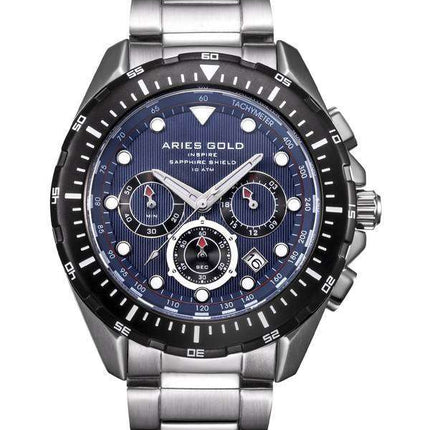 Aries Gold Inspire Atlantic Chronograph Quartz G 7002 SBK-BU Men's Watch
