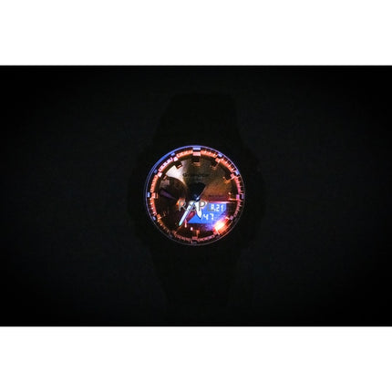 Casio G-Shock Analog Digital Resin Strap Orange Dial Quartz GA-2100FLS-8A4 200M Men's Watch